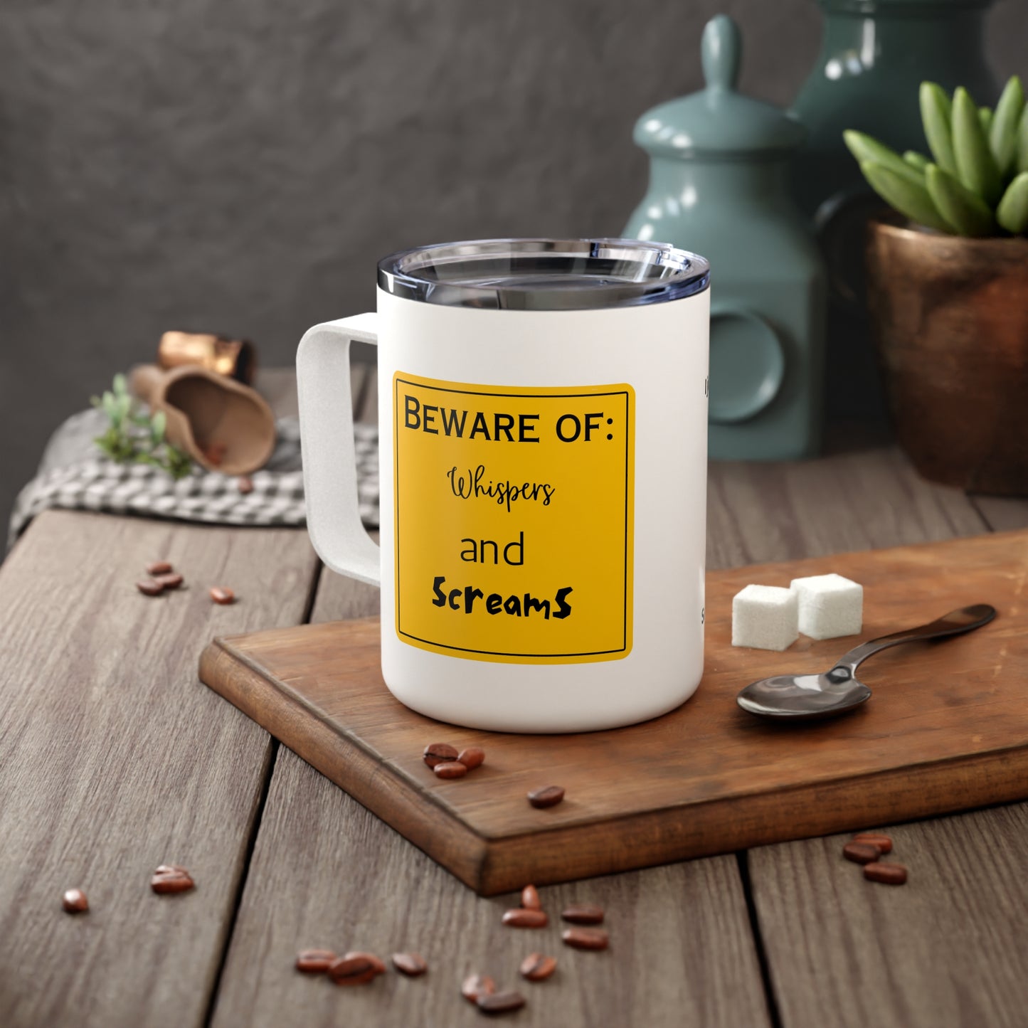 "Whisper in My Pants" š Insulated Coffee Mug, 10oz