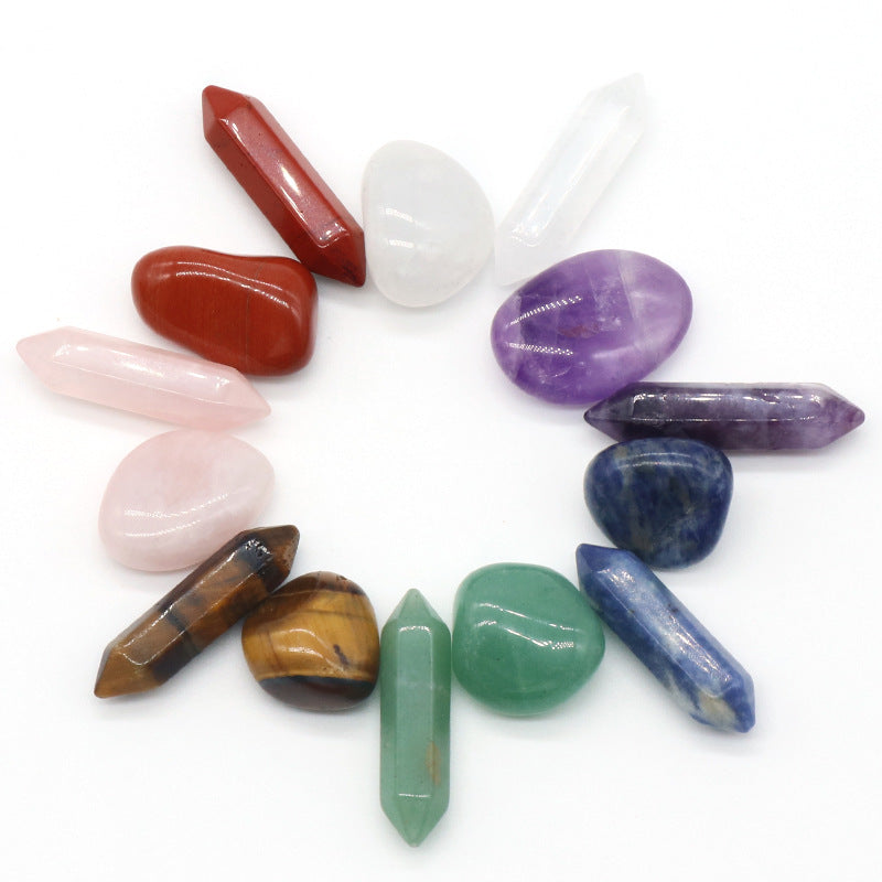 Colorful Natural Crystal Stone Set Gift Box✨
