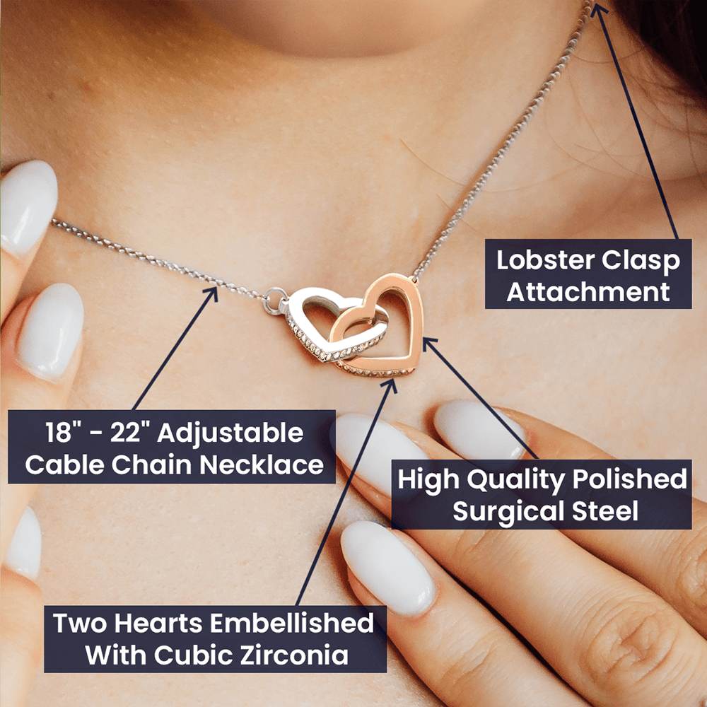 Interlocking ❣️Hearts Pendant & Necklace