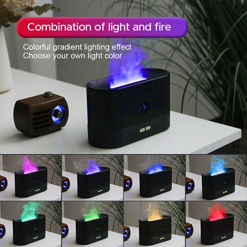 Cool Mist Colored Flame Humidifier