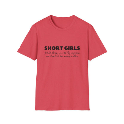 SHORT GIRLS  T😁-Shirt (Black Lettering)