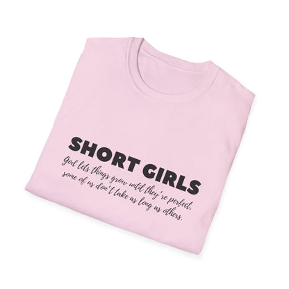 SHORT GIRLS  T😁-Shirt (Black Lettering)