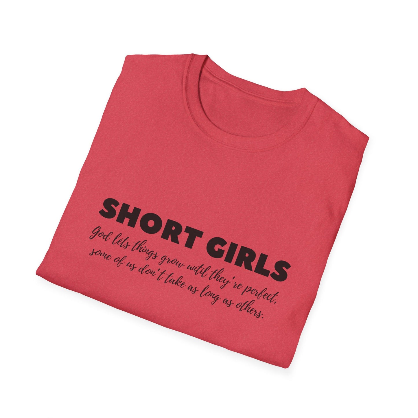 SHORT GIRLS  T😁-Shirt (Black Lettering)