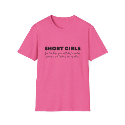 SHORT GIRLS  T😁-Shirt (Black Lettering)