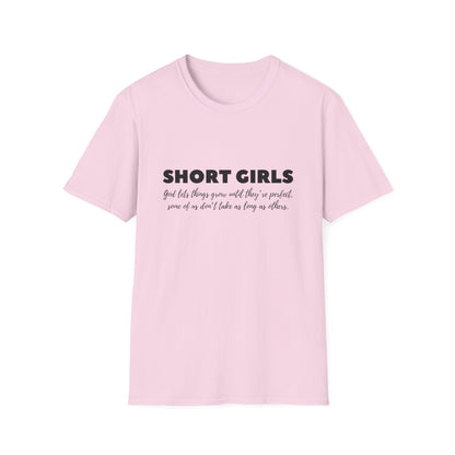 SHORT GIRLS  T😁-Shirt (Black Lettering)