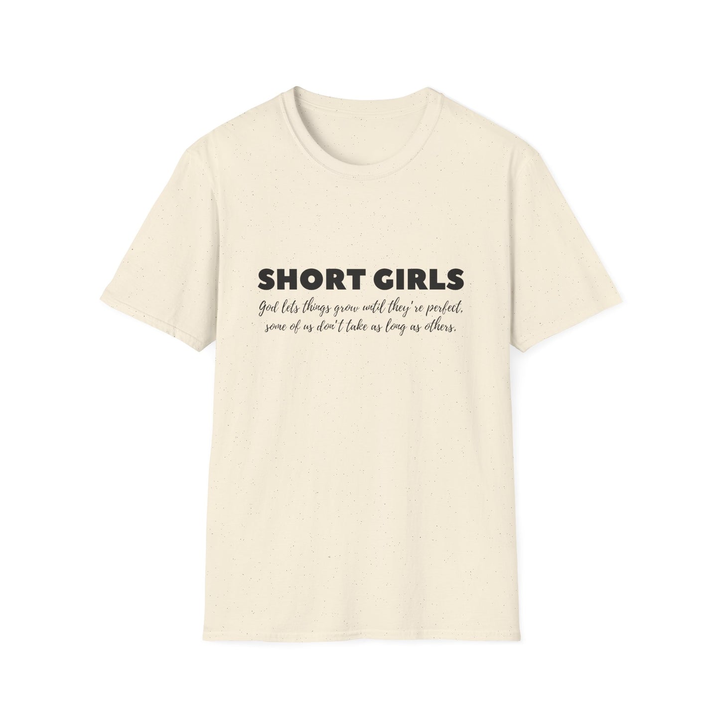 SHORT GIRLS  T😁-Shirt (Black Lettering)