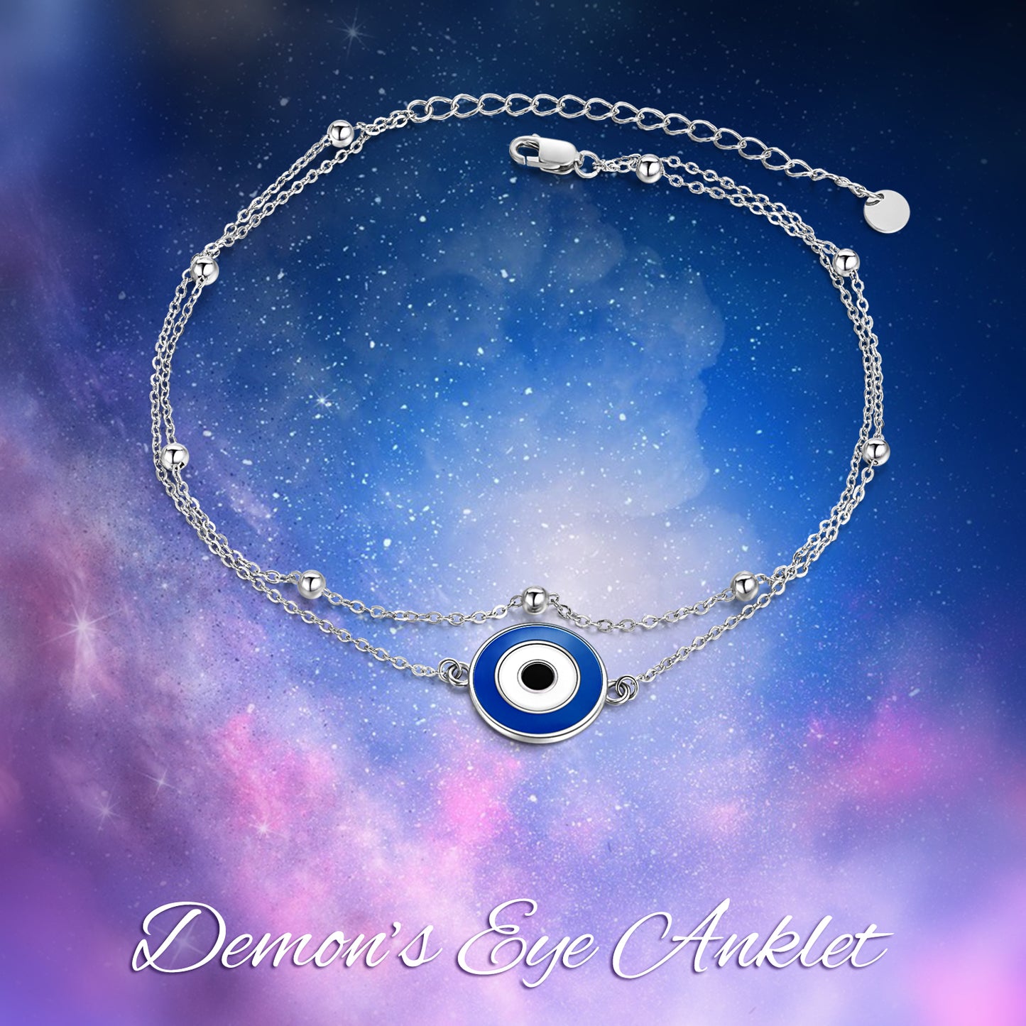 Round Evil Eye Anklet ✨