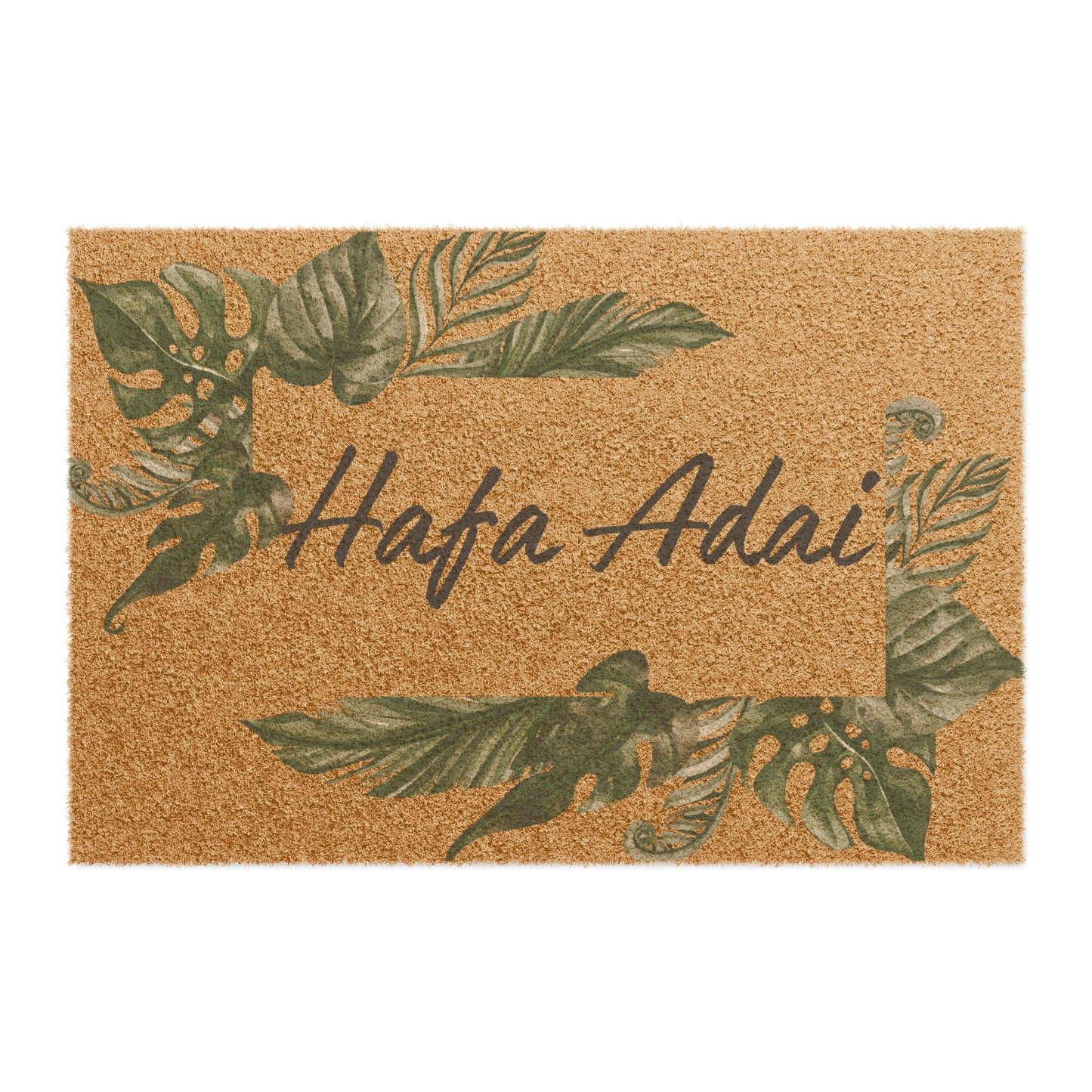 Hafa Adai Tropical Leaves Doormat