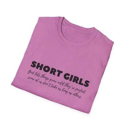 SHORT GIRLS  T😁-Shirt (Black Lettering)