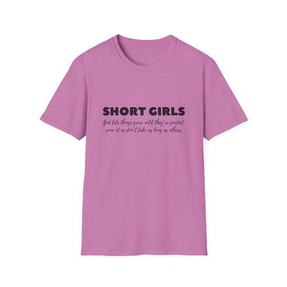 SHORT GIRLS  T😁-Shirt (Black Lettering)