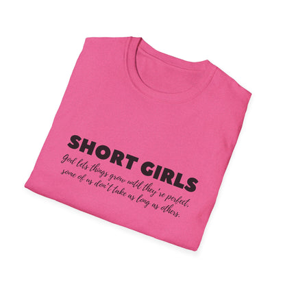 SHORT GIRLS  T😁-Shirt (Black Lettering)