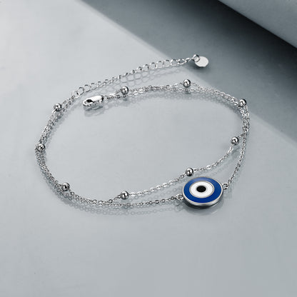 Round Evil Eye Anklet ✨