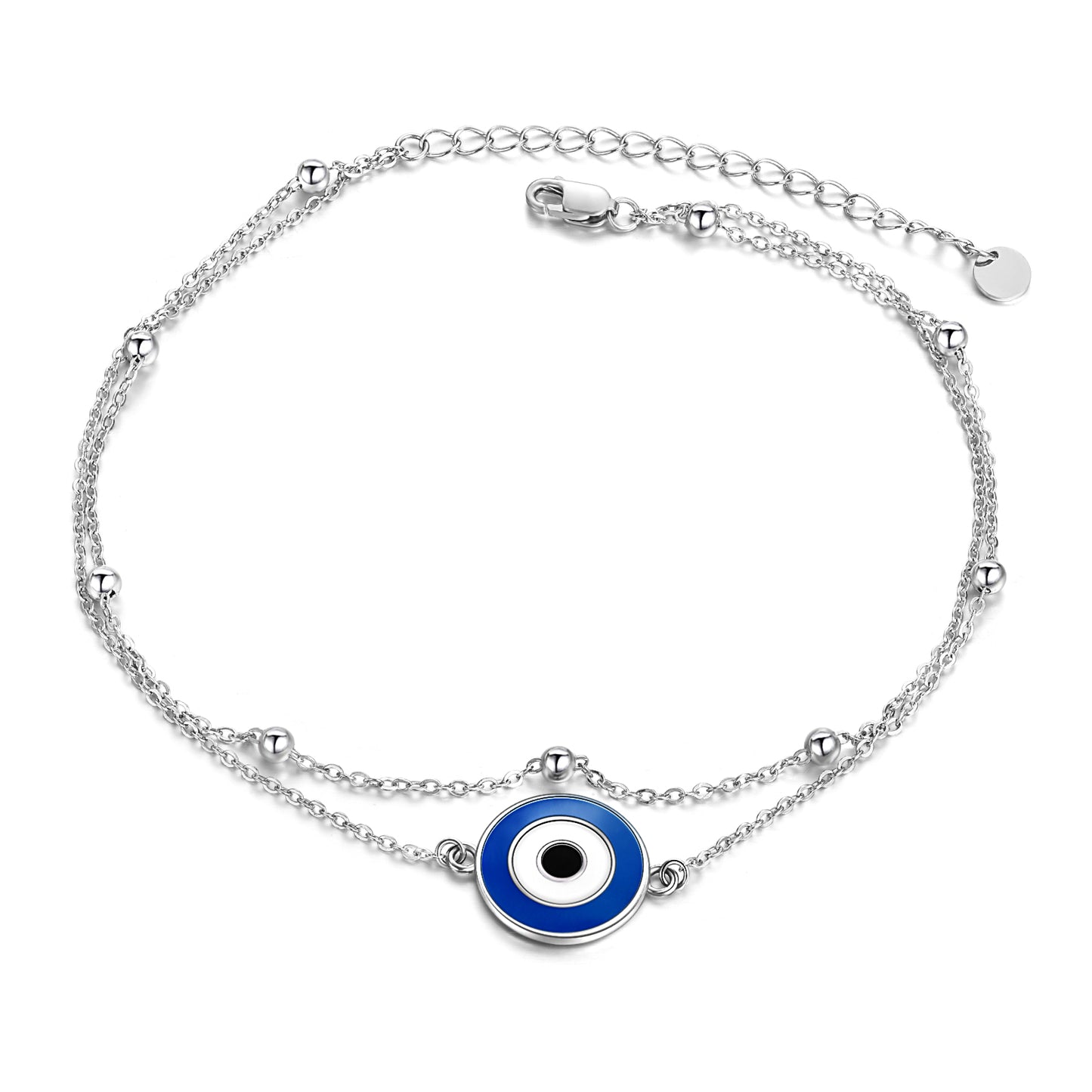 Round Evil Eye Anklet ✨