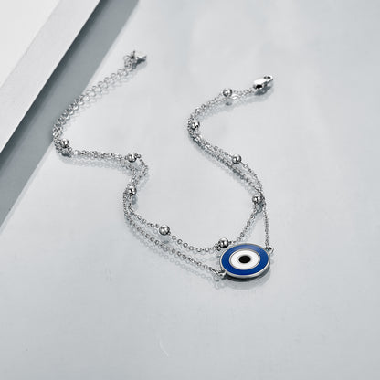 Round Evil Eye Anklet ✨